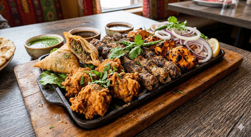 India Grill Combo Meat Appetizer Platter
